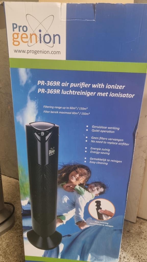 Air purifier met ionisator, merk Pro Genion, Witgoed en Apparatuur, Ventilatoren, Ophalen, Zo goed als nieuw, Torenventilator