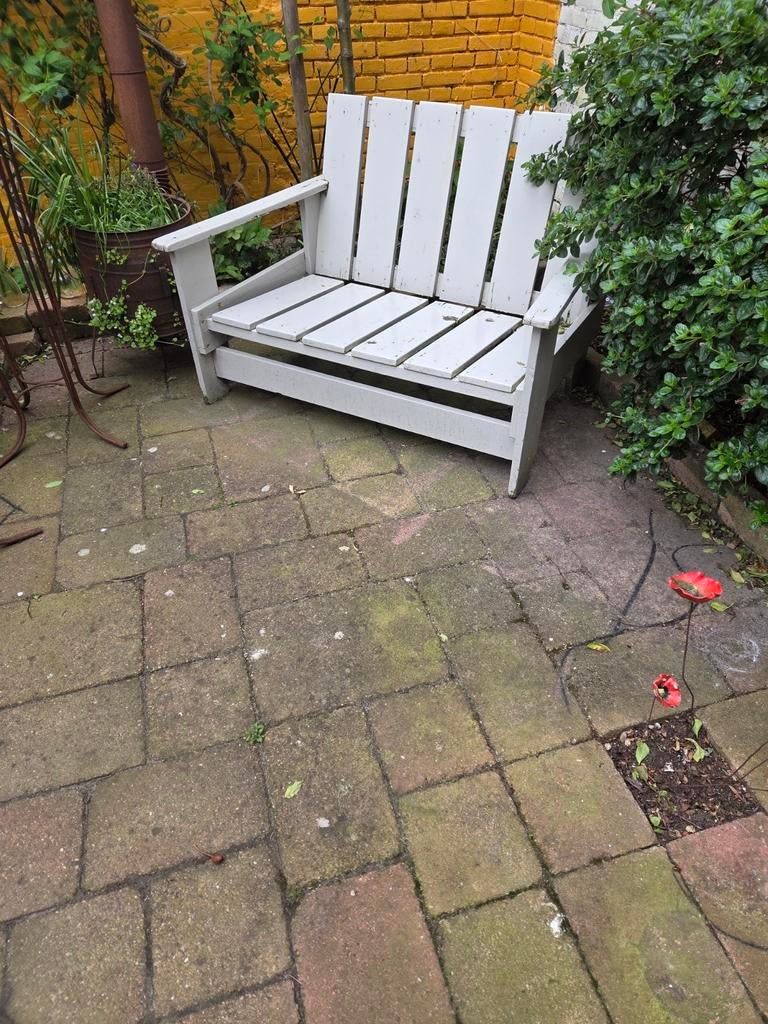25m2 Stoere rode tuintegels, 3 maten, 6 cm dik, Tuin en Terras, Tegels en Klinkers, Ophalen, Gebruikt, Hout, Terrastegels