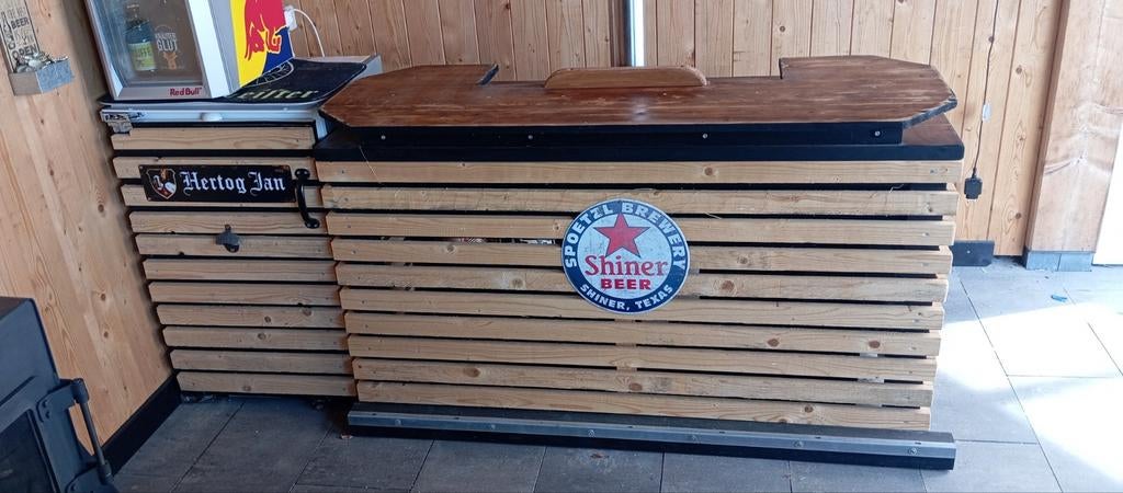 Complete bar met tapkraan en bijpassende koelkast, Huis en Inrichting, Ophalen, Gebruikt