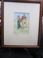 Leuke Engelse GOLF prent in mooi lijst met Tekst, Ophalen