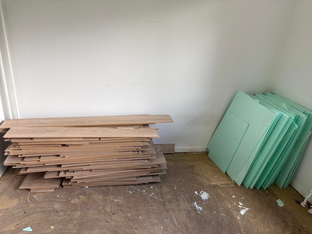 Ikea Tundra laminaat ca 30m2 licht eiken, Ophalen, Overige materialen, Gebruikt, 50 tot 150 cm