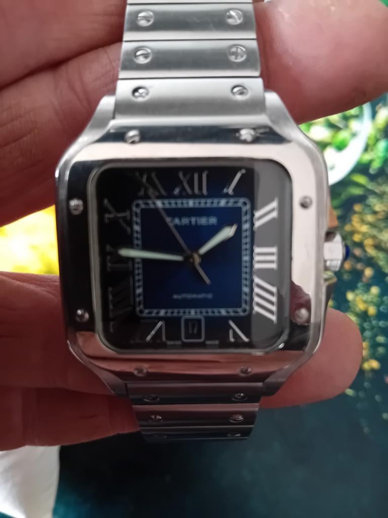 Cartier horloge met stalen band, Sieraden, Tassen en Uiterlijk, Horloges | Heren, Ophalen of Verzenden, Staal, Overige merken