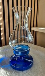 Kaarsenhouder / waxinelichthouder op kobaltblauwe voet, Huis en Inrichting, Woonaccessoires | Kandelaars en Kaarsen, Ophalen of Verzenden