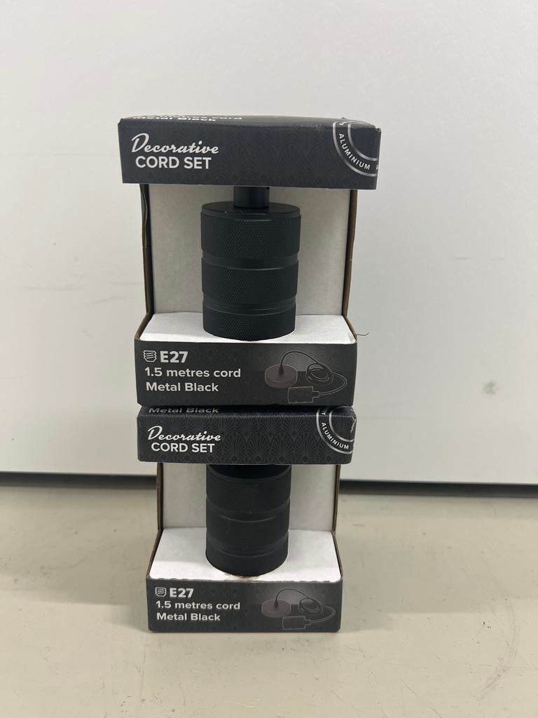 Decoratieve snoer set lampen, metaal zwart, Ophalen of Verzenden, Nieuw, Metaal, Minder dan 50 cm