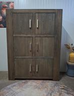 Robuuste opbergkast van massief eikenhout, nieuw, Ophalen, 100 tot 150 cm, Eikenhout, Nieuw