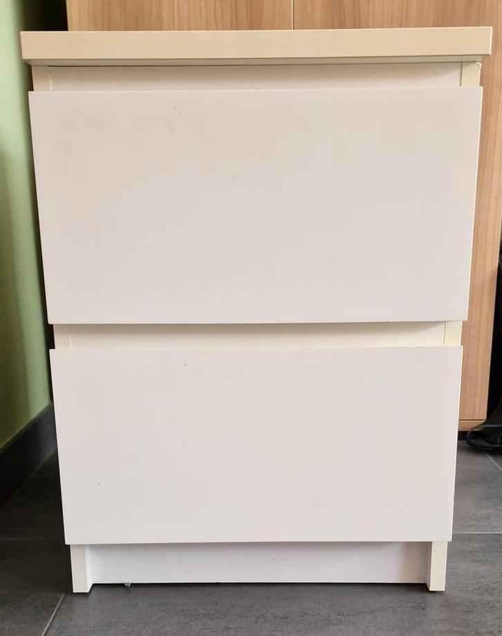 IKEA Malm Nachtkastje - 2 Lades, Huis en Inrichting, Kasten | Dressoirs, Gebruikt, Minder dan 50 cm, 25 tot 50 cm, Met lade(s)