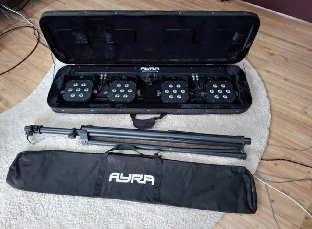 Ayra Compar Kit 2 met statief, controller en tassen, Muziek en Instrumenten, Licht en Laser, Zo goed als nieuw, Licht, Geluidgestuurd