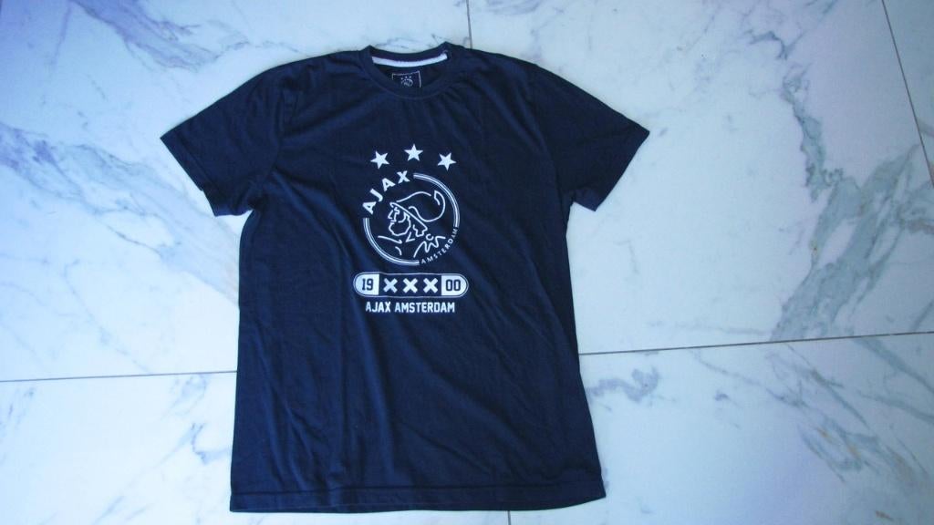 medium AJAX blauw shirt, Ophalen of Verzenden, Zo goed als nieuw, Maat 48/50 (M), Blauw