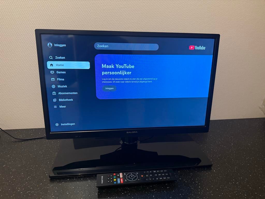 Salora 24HSB2704 televisie, Gebruikt, 50 Hz, 40 tot 60 cm, Smart TV