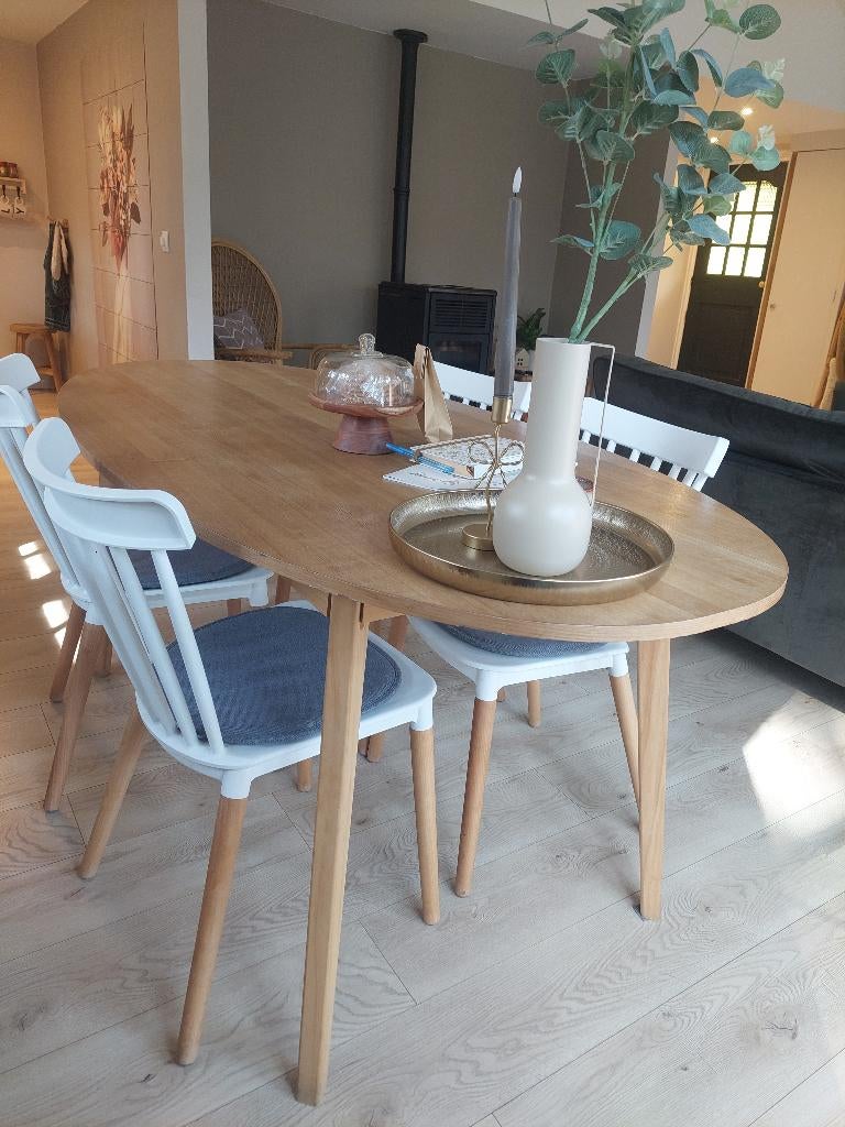 Eetkamerstoelen, 4x (ophalen in Meijel), Ophalen, Kunststof, Gebruikt, Wit