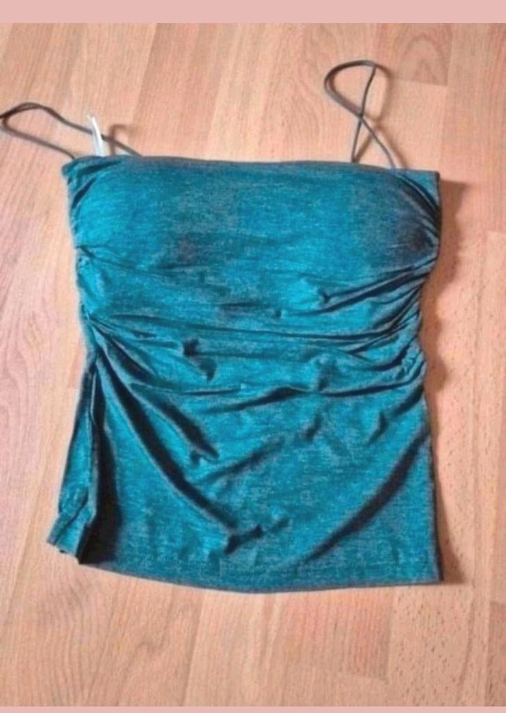 Nieuwe grijze spaghetti top maat XS/S. Okselmaat 31 cm., Kleding | Dames, Tops, Nieuw, Ophalen of Verzenden, Grijs, Maat 36 (S)