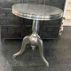 Zilver kleurige, Huis en Inrichting, Tafels | Bijzettafels, 45 tot 60 cm, Minder dan 55 cm, Metaal of Aluminium, Rond