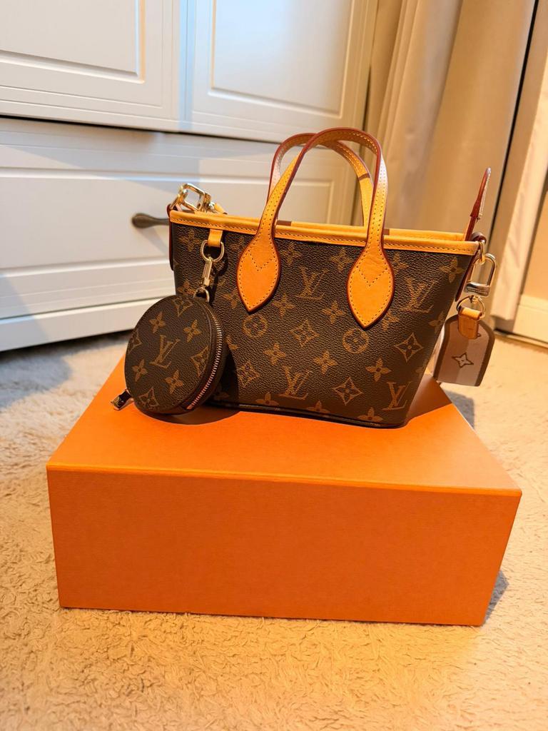 Louis vuitton neverfull bb mini dames tas zgan, Ophalen of Verzenden, Zo goed als nieuw, Bruin, Handtas