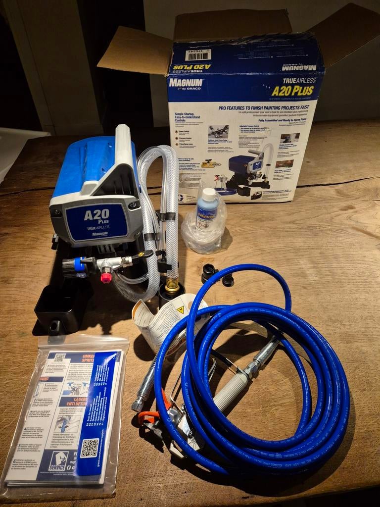 Nieuwe Graco A20 Plus Verfspuit + extra 515 tip +extra armor, Ophalen of Verzenden, Nieuw, Verfspuit of Verfpomp