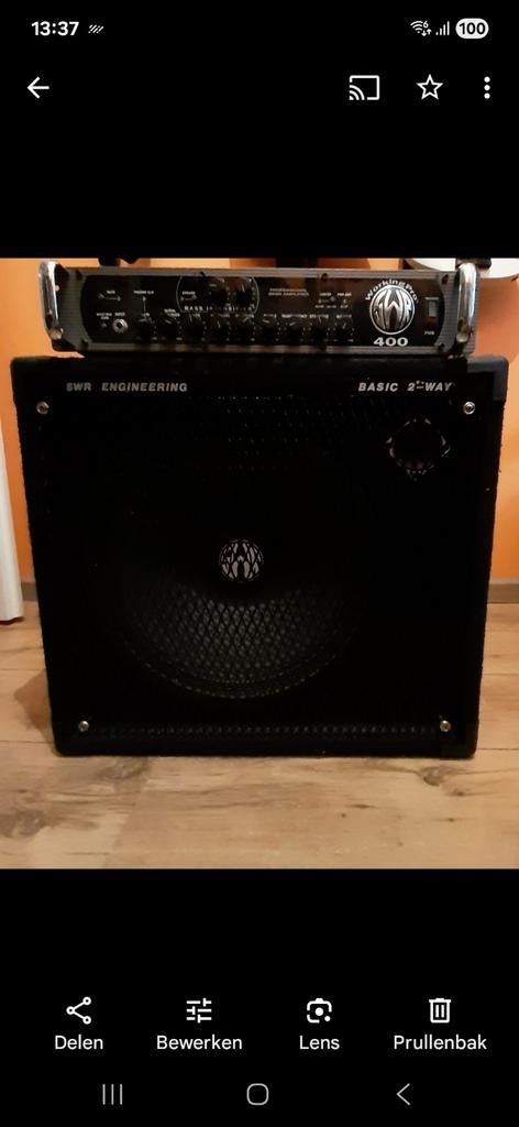 SWR WorkingPro 400 Basversterker + SWR Basic 2-Way Cabinet, Ophalen of Verzenden, Gebruikt, 100 watt of meer