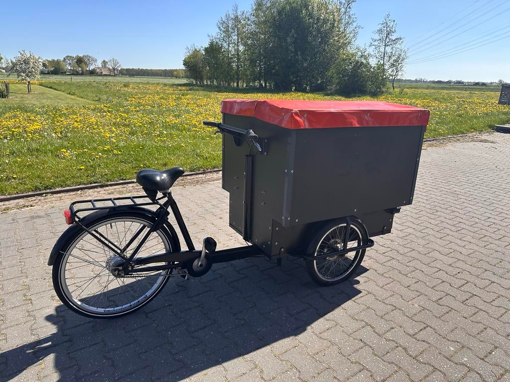 Bakfiets met huif - Ideaal voor goederen, Fietsen en Brommers, Gebruikt, Trommelrem, Ophalen, Overige merken