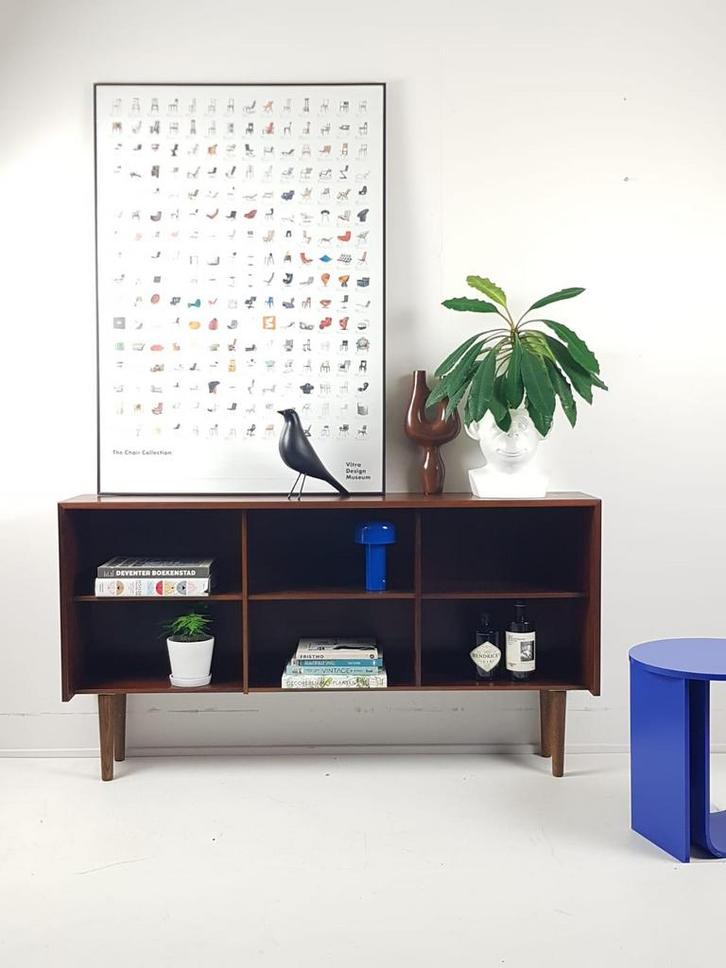 Vintage palissander dressoir | tv meubel | open kast, Huis en Inrichting, Kasten | Televisiemeubels, Gebruikt, Minder dan 100 cm