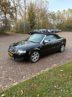 Audi S4 4.2 V8 Cabrio Quattro 253KW AUT 2004 Zwart, Auto's, Audi, Automaat, Cabriolet, 4 stoelen, Leder