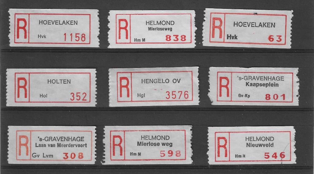 Nederland Aantekenstrookjes - 01, Postzegels en Munten, Postzegels | Nederland, Ophalen of Verzenden, Na 1940