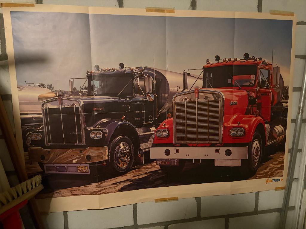 Poster grote trucks shell, Ophalen, Reclamebord