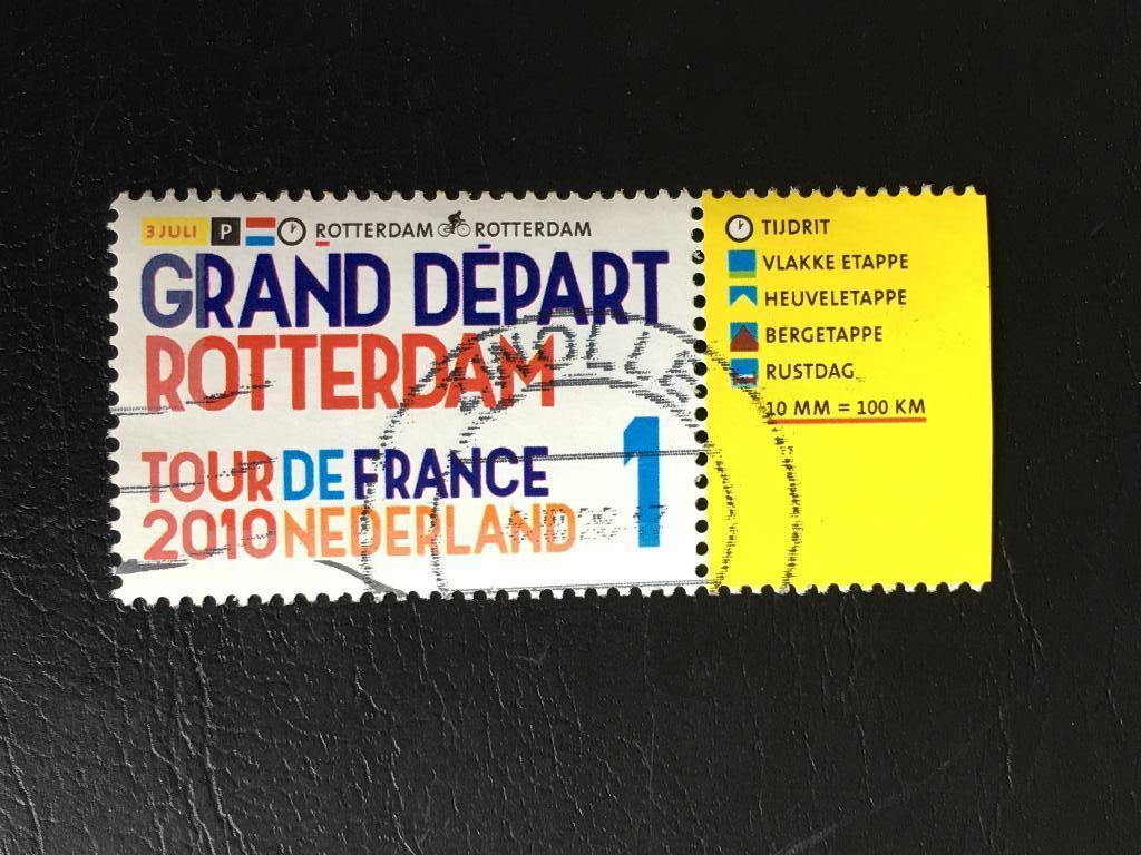 2817 Nederland 2010 NVPH 2721 Tour de France tab, gestempeld, Postzegels en Munten, Postzegels | Nederland, Ophalen of Verzenden