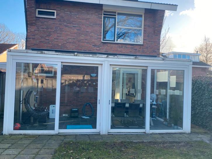 Glazen overkapping / Serre (5,9x2,8), Tuin en Terras, Overkappingen, Gebruikt, Serre, Ophalen