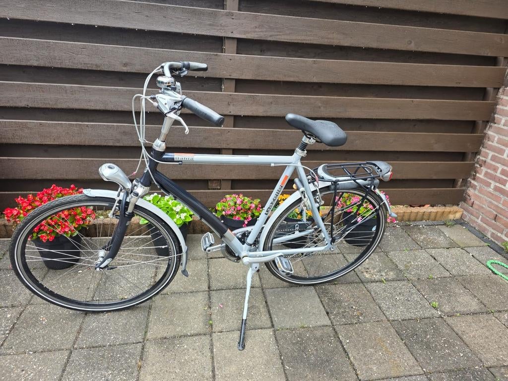 Gazelle herenfiets 3 x8 versnellingen verlichting, Ophalen, Gebruikt, Versnellingen, 57 tot 61 cm