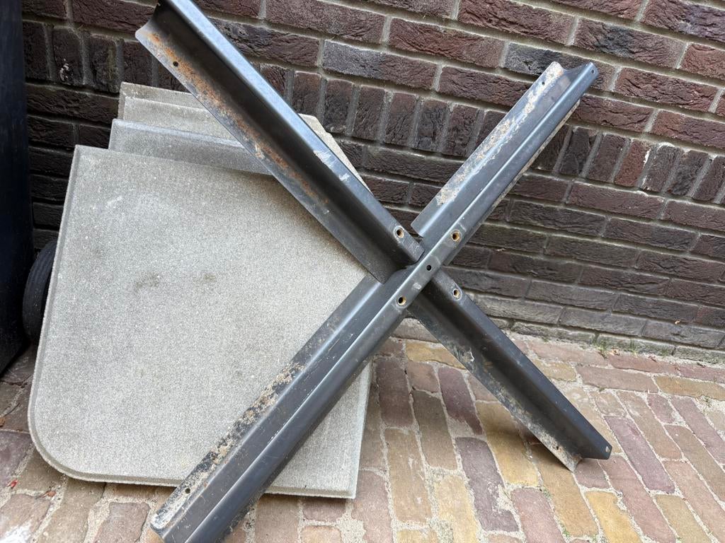 Parasolvoet met 4 tegels, Tuin en Terras, Ophalen, Zo goed als nieuw, Minder dan 1 meter, Parasolvoet