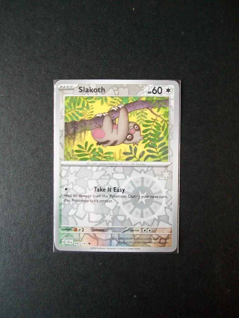 9166. Nieuwe Pokemon Kaart holofoil SLAKOTH HP 60 (145/191), Verzenden, Nieuw, Losse kaart, Foil
