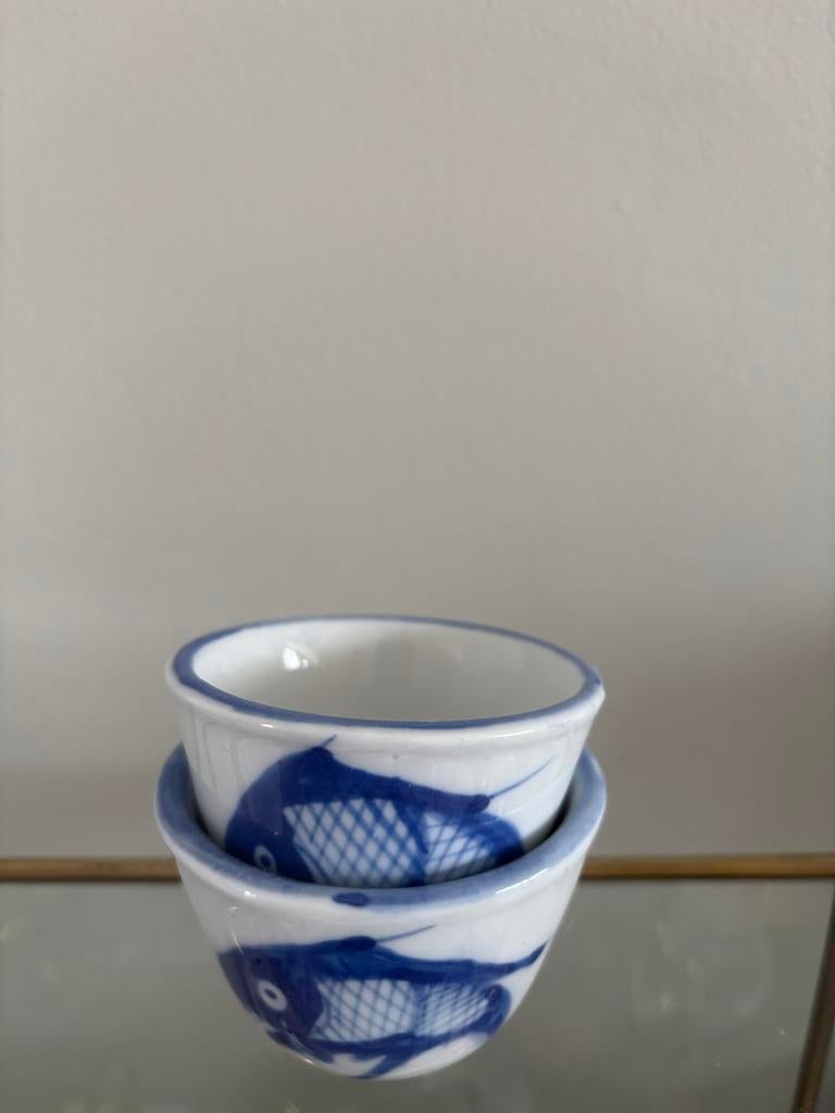 Set van 2 Koi Karper Schaaltjes - Porselein/Keramiek, Huis en Inrichting, Woonaccessoires | Schalen en Manden, Zo goed als nieuw