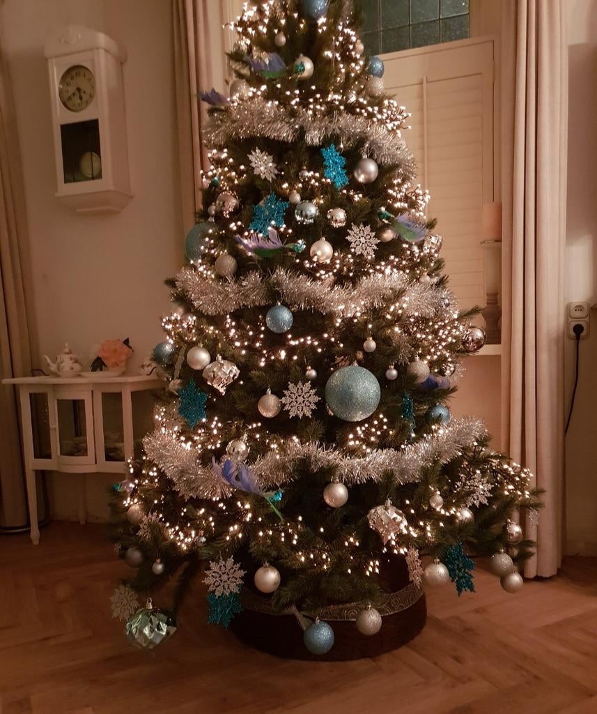 Kerstdecoratie kerstballen blauw/ zilver, Diversen, Kerst, Ophalen of Verzenden
