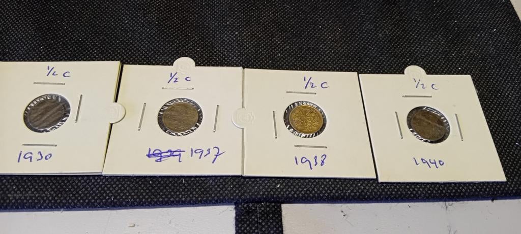 Nederland . 4 halve centen, Postzegels en Munten, Munten | Nederland, Ophalen of Verzenden, Koningin Wilhelmina