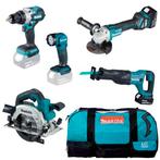 MAKITA professionele 18V accu combi gereedschapset 2 x ACCU, ., Nieuw, Ophalen of Verzenden, .