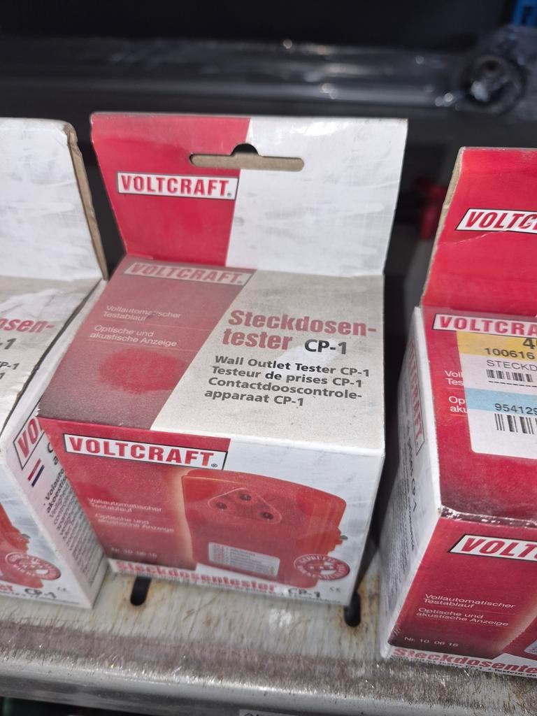Voltcraft Steekdosentester CP-1 tester meter, Doe-het-zelf en Verbouw, Meetapparatuur, Ophalen of Verzenden