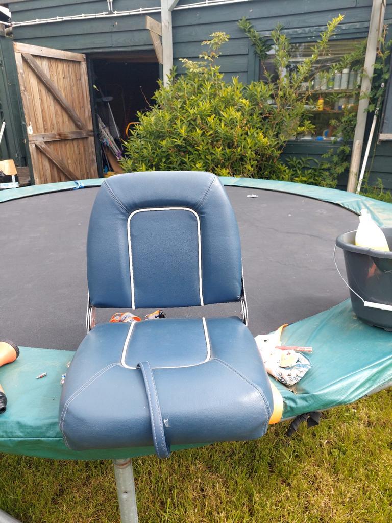 Allpa bootstoel - Blauw met wit accent, Ophalen, Gebruikt, Overige typen