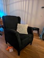 Zwarte oorfauteuils 2x, Ophalen, 75 tot 100 cm, Stof, 50 tot 75 cm
