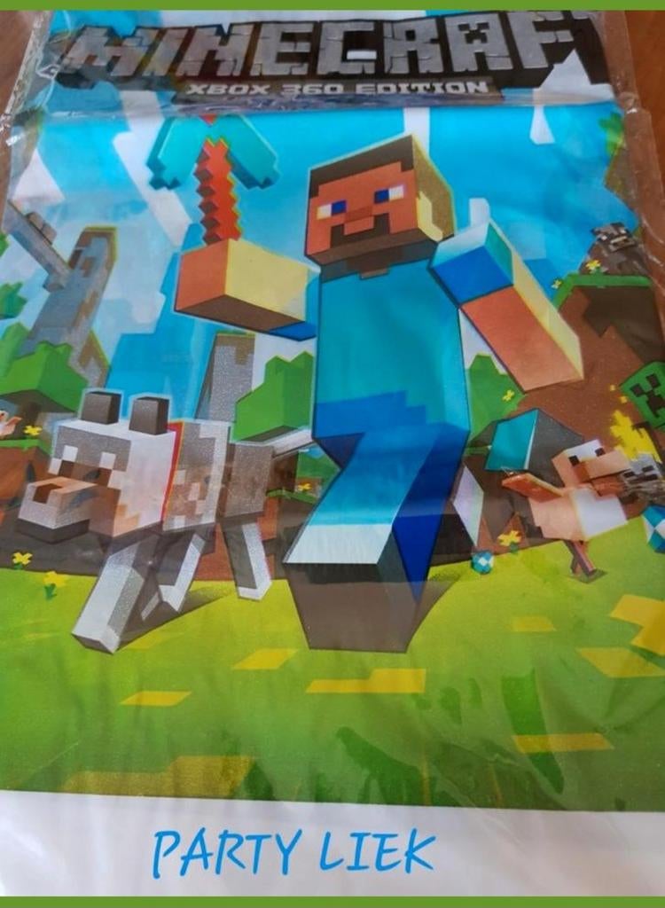 Minecraft tafelkleed nr T522, Ophalen of Verzenden, Nieuw, Versiering, Verjaardag