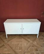 Ikea TV Meubel, witte kast, metaal, Huis en Inrichting, Kasten | Televisiemeubels, Ophalen, Gebruikt, 100 tot 150 cm, Minder dan 100 cm