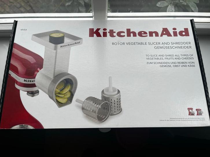 KitchenAid Groentesnijder/Raspen Opzetstuk, Witgoed en Apparatuur, Keukenmixers, Zo goed als nieuw, Minder dan 1 liter, 3 snelheden of meer
