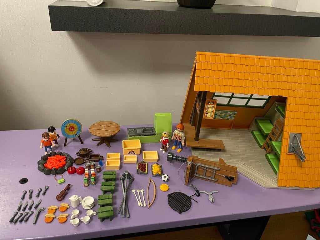 Grote vakantiebungalow playmobil 6887 compleet, Ophalen of Verzenden, Zo goed als nieuw, Complete set