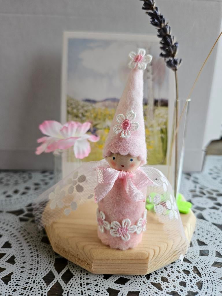 Lentefee#steker#jaarring#sprookjes wolvilt, Hobby en Vrije tijd, Vilt, Ophalen of Verzenden, Nieuw, Figuurtje(s), Wolvilt