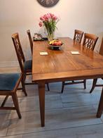 Houten eettafel & 6 stoelen, Ophalen of Verzenden