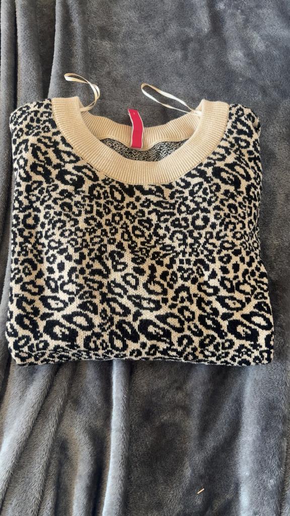 panter truitje, Kleding | Dames, Tops, Bruin, Ophalen of Verzenden, Zo goed als nieuw, Lange mouw