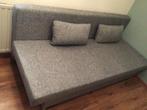 Grijze slaapbank met stofbekleding, Huis en Inrichting, Slaapkamer | Slaapbanken, Ophalen, Gebruikt, Eenpersoons, 190 cm of minder