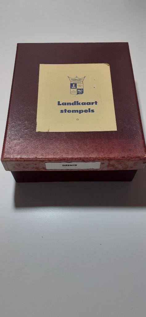 School stempel landkaart Drenthe (431), Ophalen of Verzenden, Aardrijkskunde