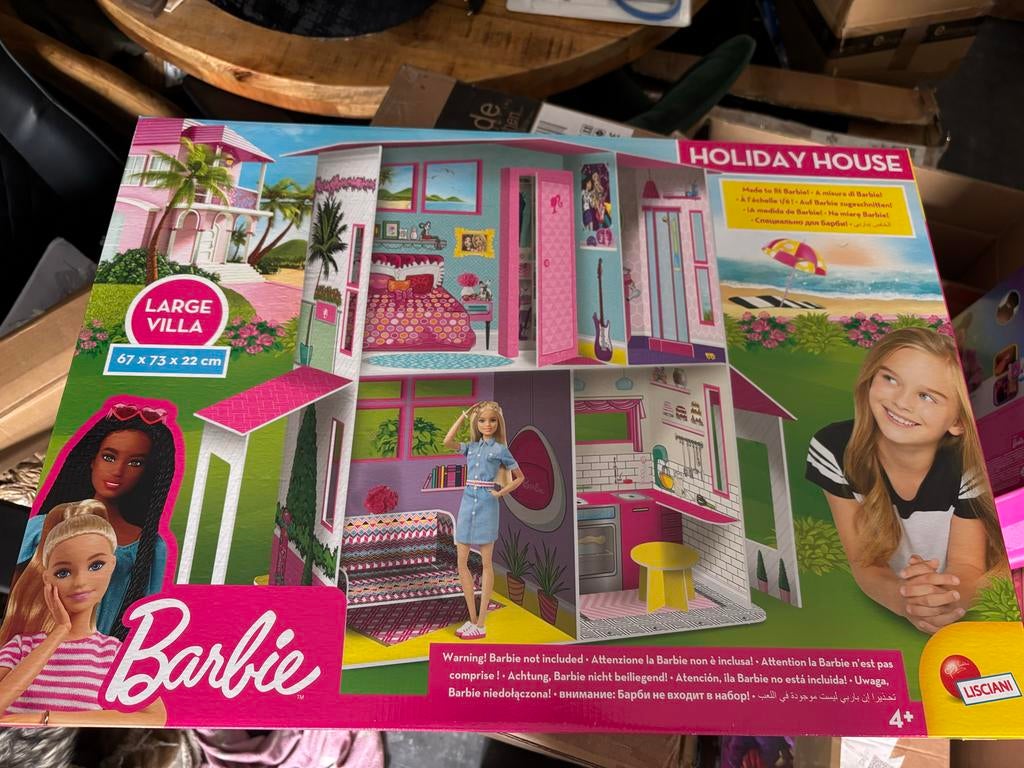 Nieuw Barbie Holiday House Poppenhuis - Groot en Compleet, Ophalen of Verzenden, Nieuw, Poppenhuis