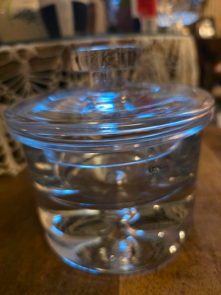 Krosno Bonny Glazen Pot met Deksel, Antiek en Kunst, Antiek | Glas en Kristal, Ophalen of Verzenden
