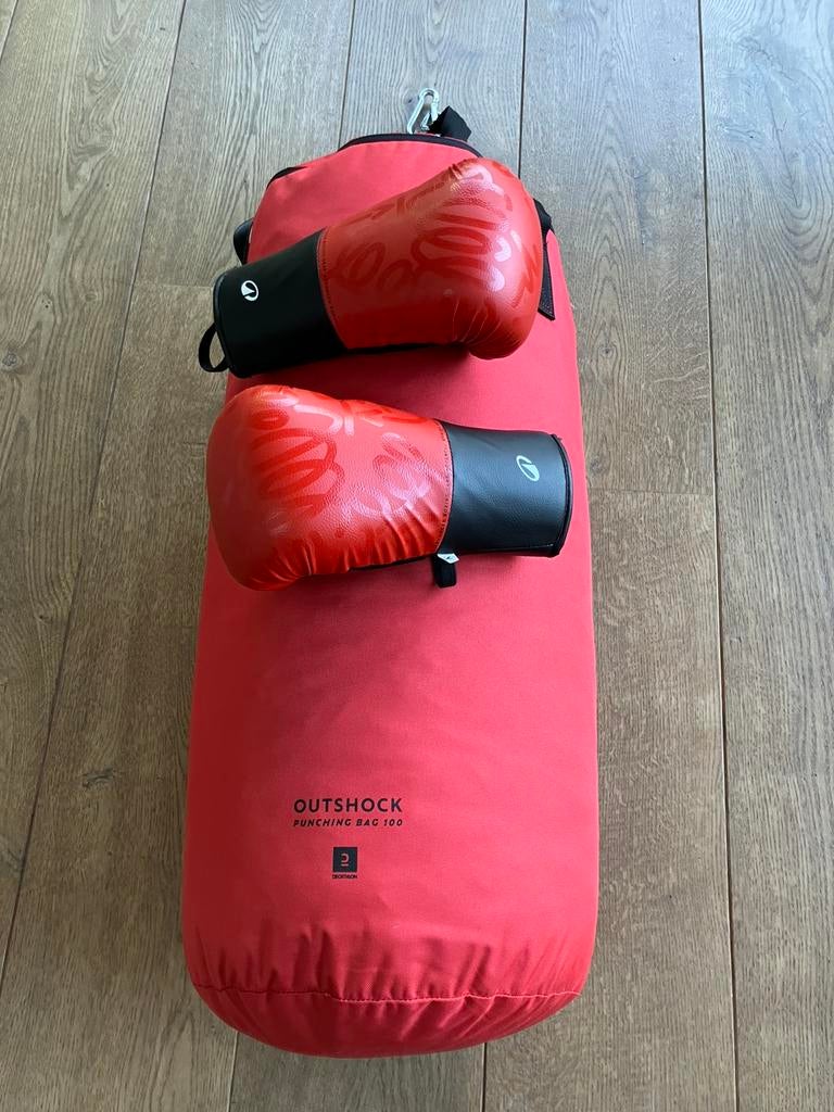 Bokszak + handschoenen junior, Ophalen, Zo goed als nieuw, Bokszak