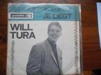 single will tura je liegt 45rpm jukebox vinyl record 7inch, Ophalen, Gebruikt, 7 inch, Single