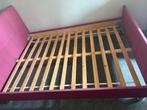 Roze bed 140x200 cm met lattenbodem en 2 matrassen, Huis en Inrichting, Slaapkamer | Bedden, Ophalen, Overige kleuren, Tweepersoons